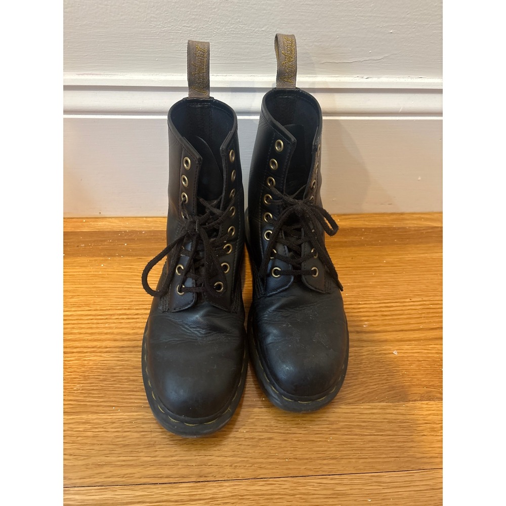 Dr Martens‎ Black Leather Lace Up Combat Boots Womens Size 7 US